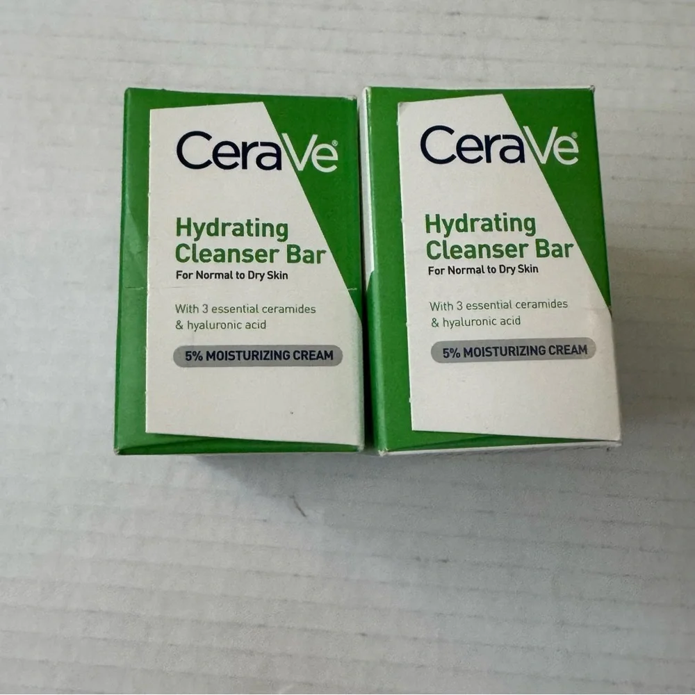Cerave Hydrating Cleanser Cleansing Bars 4.5 oz Each Normal To Dry Skin Lot of 2